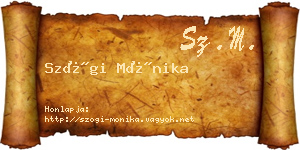 Szögi Mónika névjegykártya
