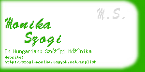 monika szogi business card