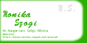 monika szogi business card